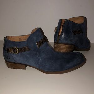 BORN Sylvia Blue Ankle Boots
